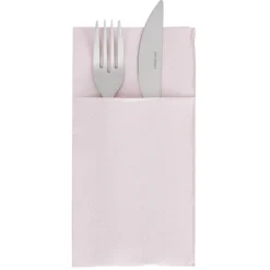 Serviette range couverts 40cm rose pâle x20