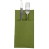 Serviette range couverts 40cm vert olive x20