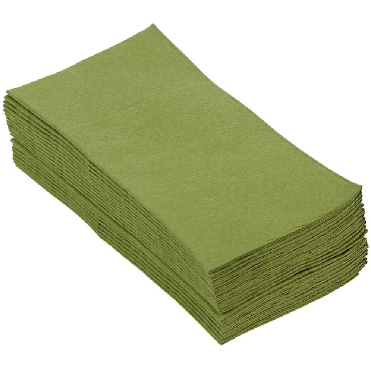 Serviette range couverts 40cm vert olive x20