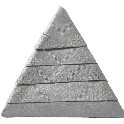 Serviettes de table pré-pliées forme sapin argentées