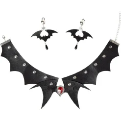 Set collier et boucles d'oreilles gothique Halloween