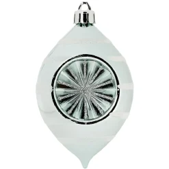 Set de décoration pour sapin de Noël Argenté blanc x24