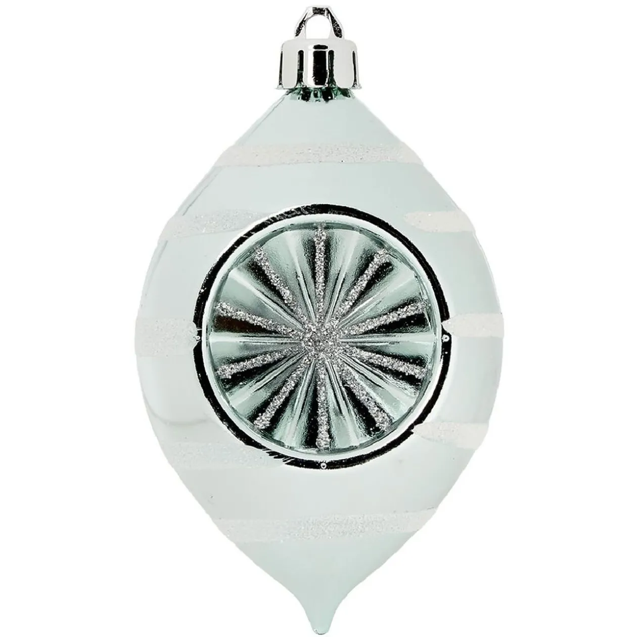 Set de décoration pour sapin de Noël Argenté blanc x24