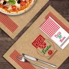 Set de table + serviette en papier Pizza & Pasta x10