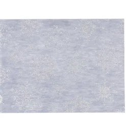 Set de table jetable gris flocons argentés pailletés x8