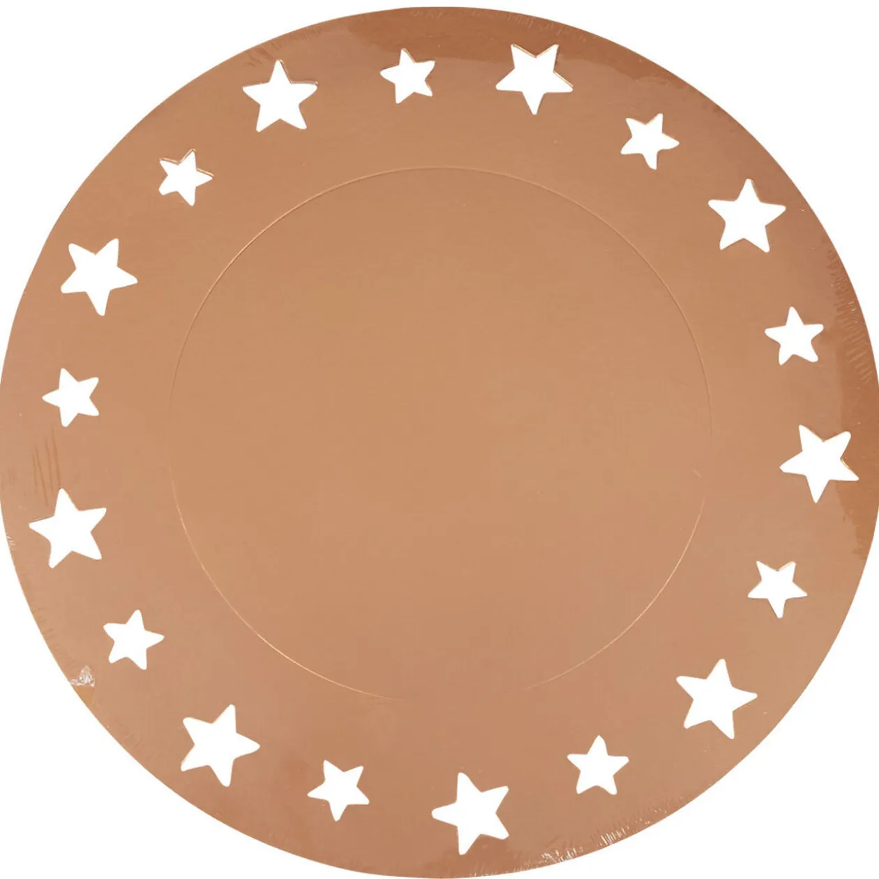 Sous assiette en carton cuivré satiné x4