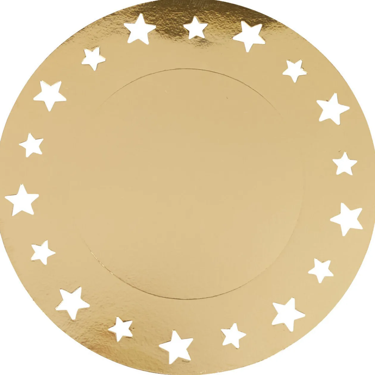 Sous assiette en carton or brillant x4