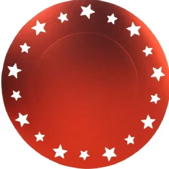 Sous assiette en carton rouge x4