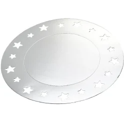 Sous-assiette argentée décor étoiles x4