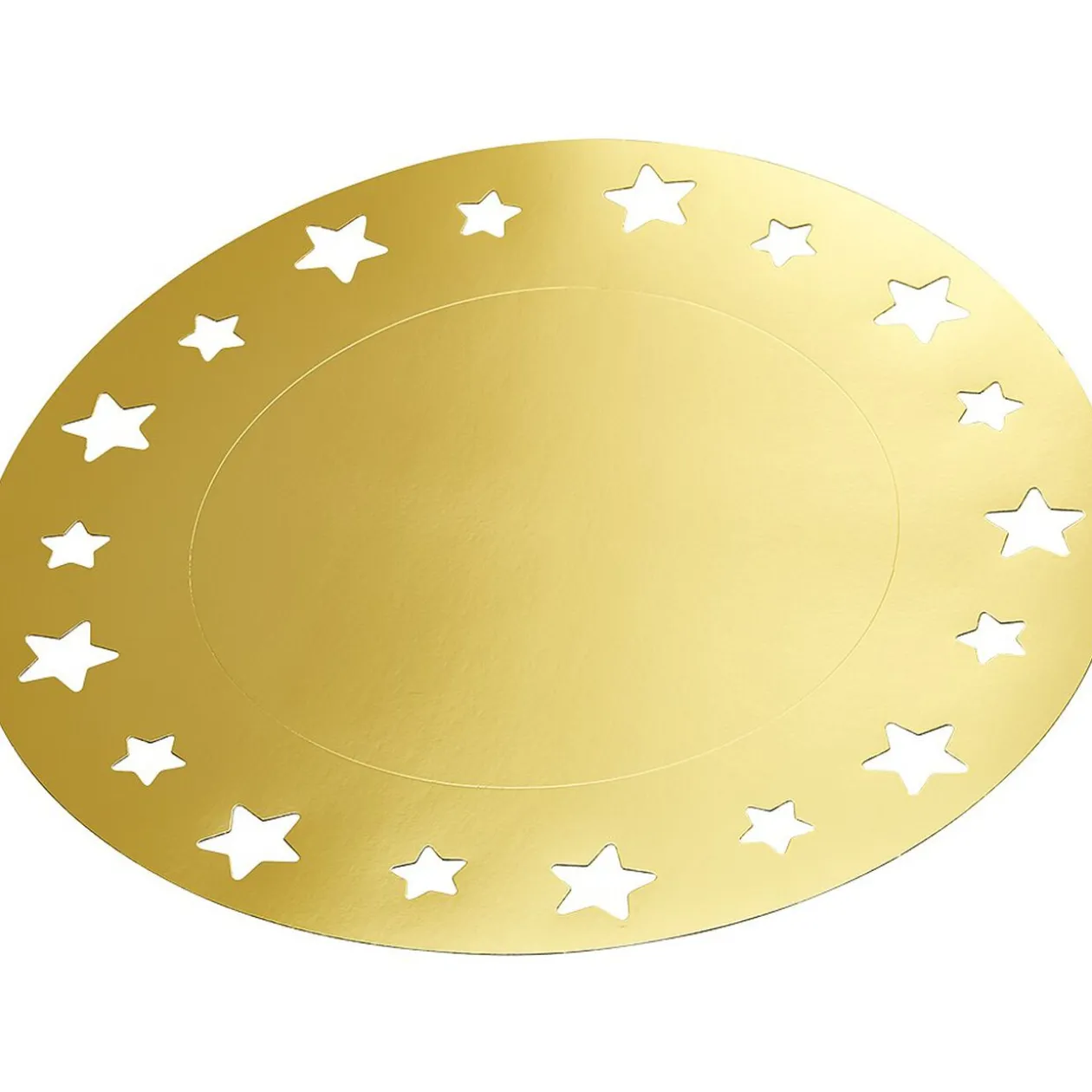 Sous-assiette dorée décor étoiles x4