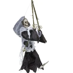 Squelette animé sur balançoire son et lumière