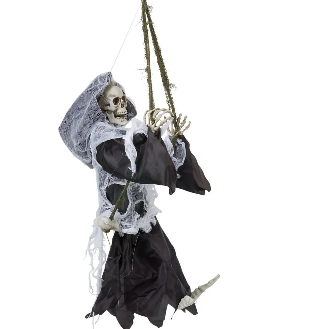 Squelette animé sur balançoire son et lumière