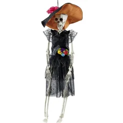 Squelette femme esprit mexicain Halloween à suspendre H40cm