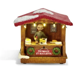 Stand de Noël lumineux fromage et raclette 5 LED banc chaud