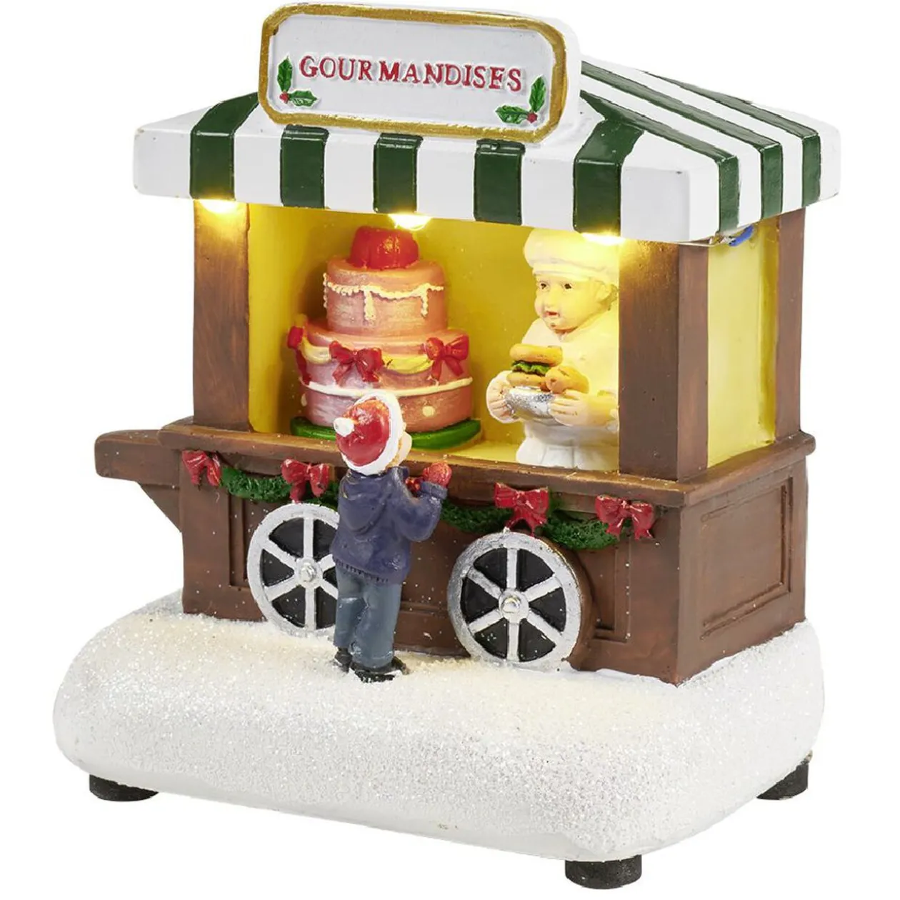 Stand vente de chocolat chaud lumineux Village de Noël