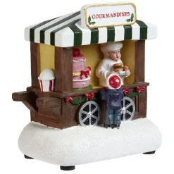 Stand vente de gourmandises lumineux Village de Noël