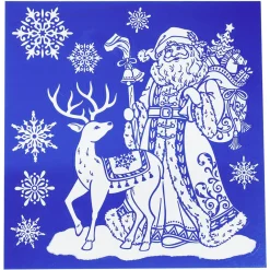 Sticker blanc pour fenêtre Noël