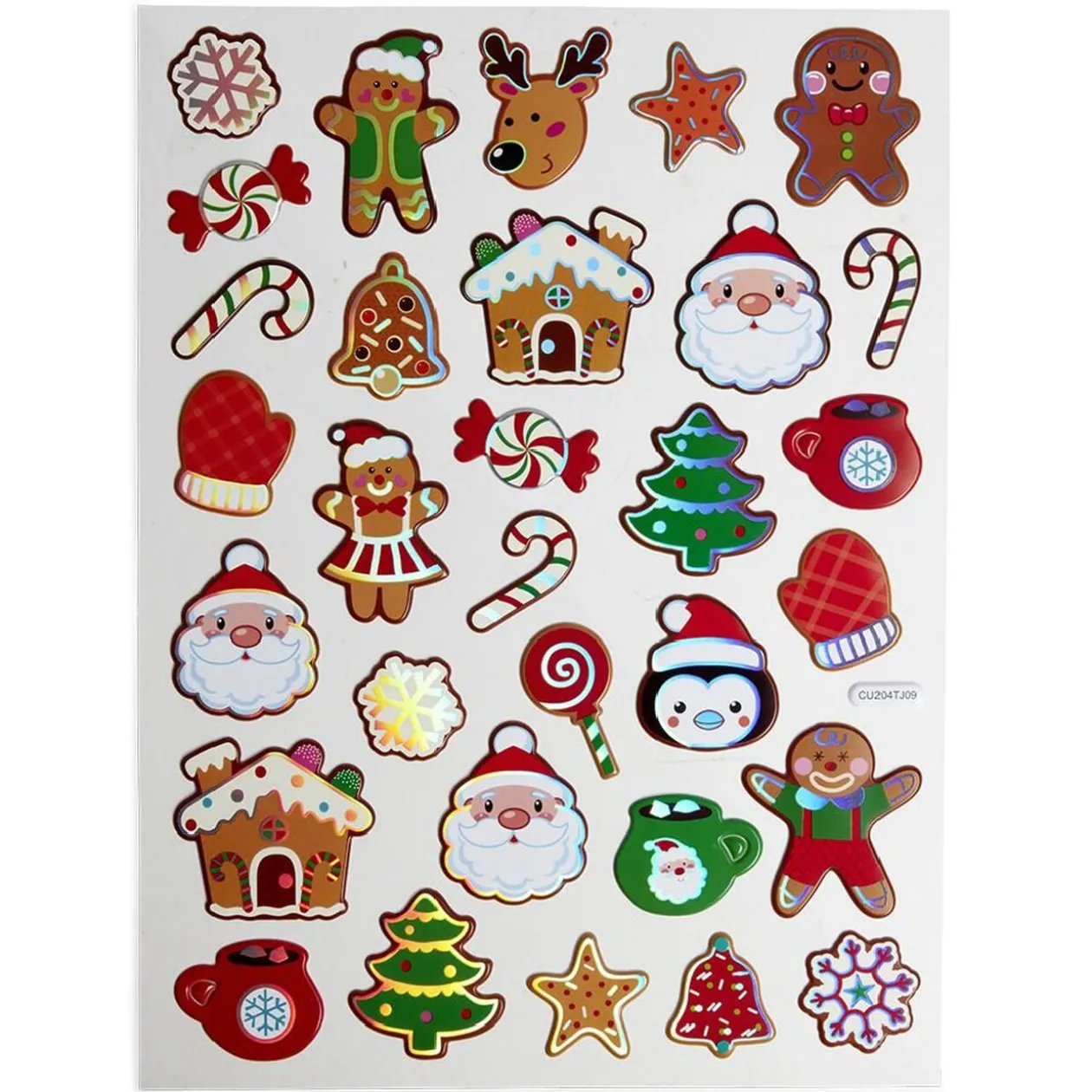 Sticker 3D fenêtre et mur Noël repositionnable x30