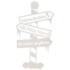 Sticker de fenêtre panneau de Noël blanc