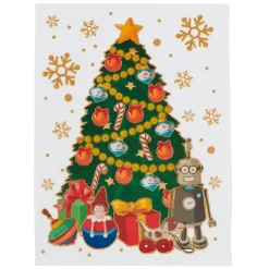 Sticker électrostatique motif sapin de Noël