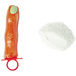 Sucette Halloween en forme de doigt avec poudre