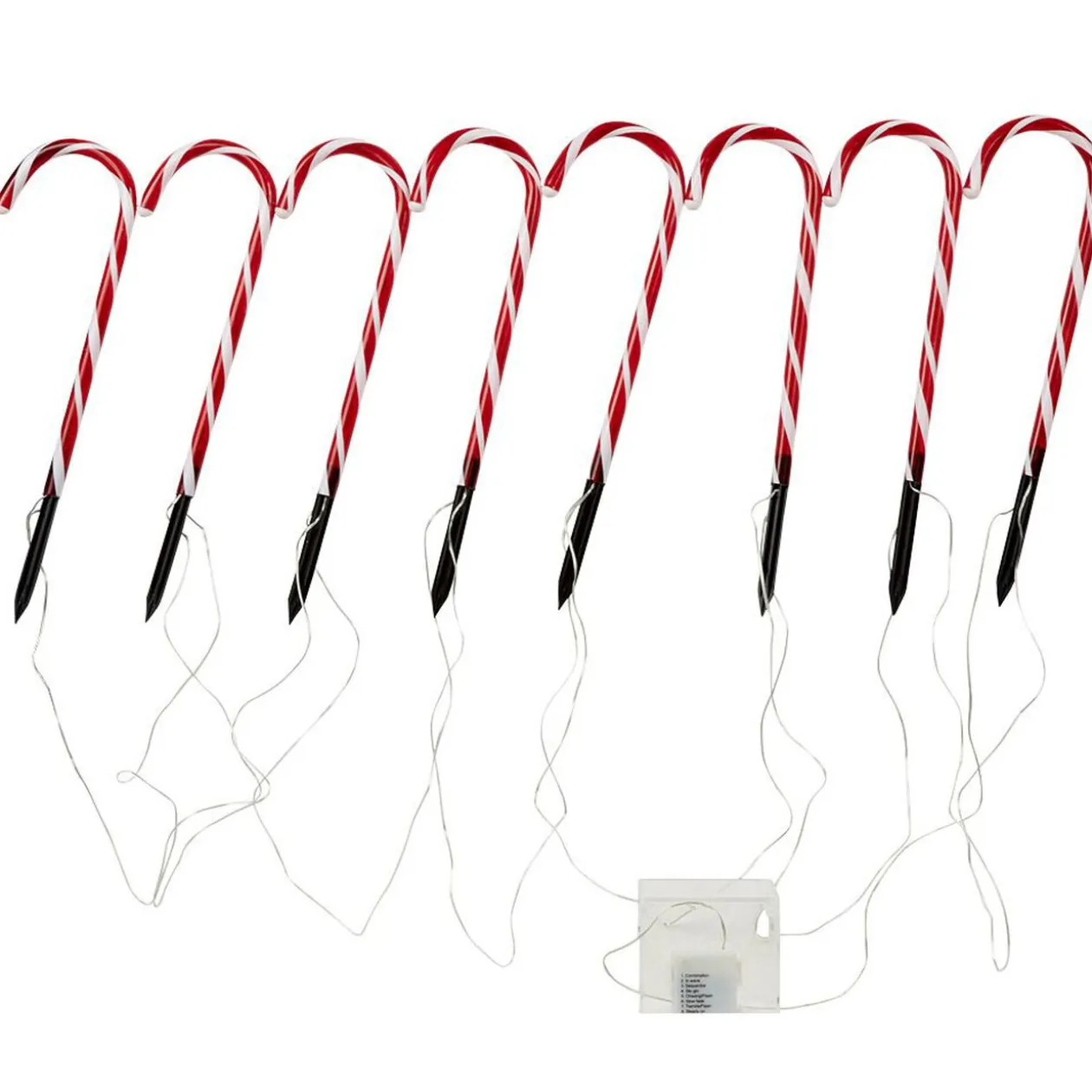 Sucre d'orge lumineux x8 H47 cm