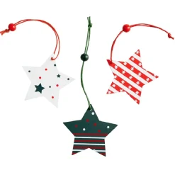 Sujet de Noël rouge et vert à suspendre x36