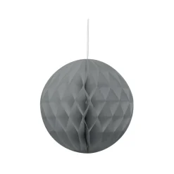 Suspension boule en papier gris