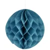 Suspension boule en papier bleu