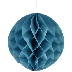 Suspension boule en papier bleu