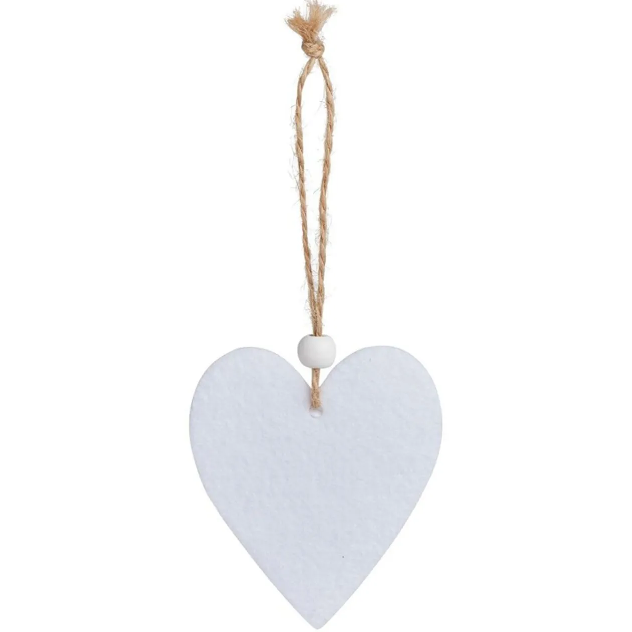 Suspension coeur/étoile/sapin bois et feutrine rouge ou blanc