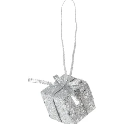 Suspension décoration sapin Noël argentée x30