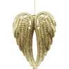 Suspension de Noël Ailes d'ange pailletées H14 cm