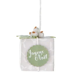 Suspension de Noël cadeau miniature