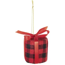 Suspension de Noël Cadeau vintage rouge noir