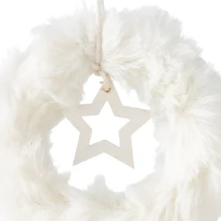 Suspension de Noël circulaire avec étoile blanche