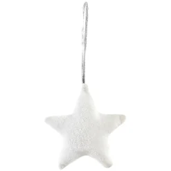 Suspension de Noël Coussin coeur ou étoile en velours