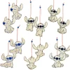 Suspension de Noël en bois Disney Stitch x12