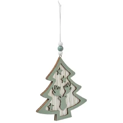 Suspension de Noël en mdf forme Étoile ou Sapin