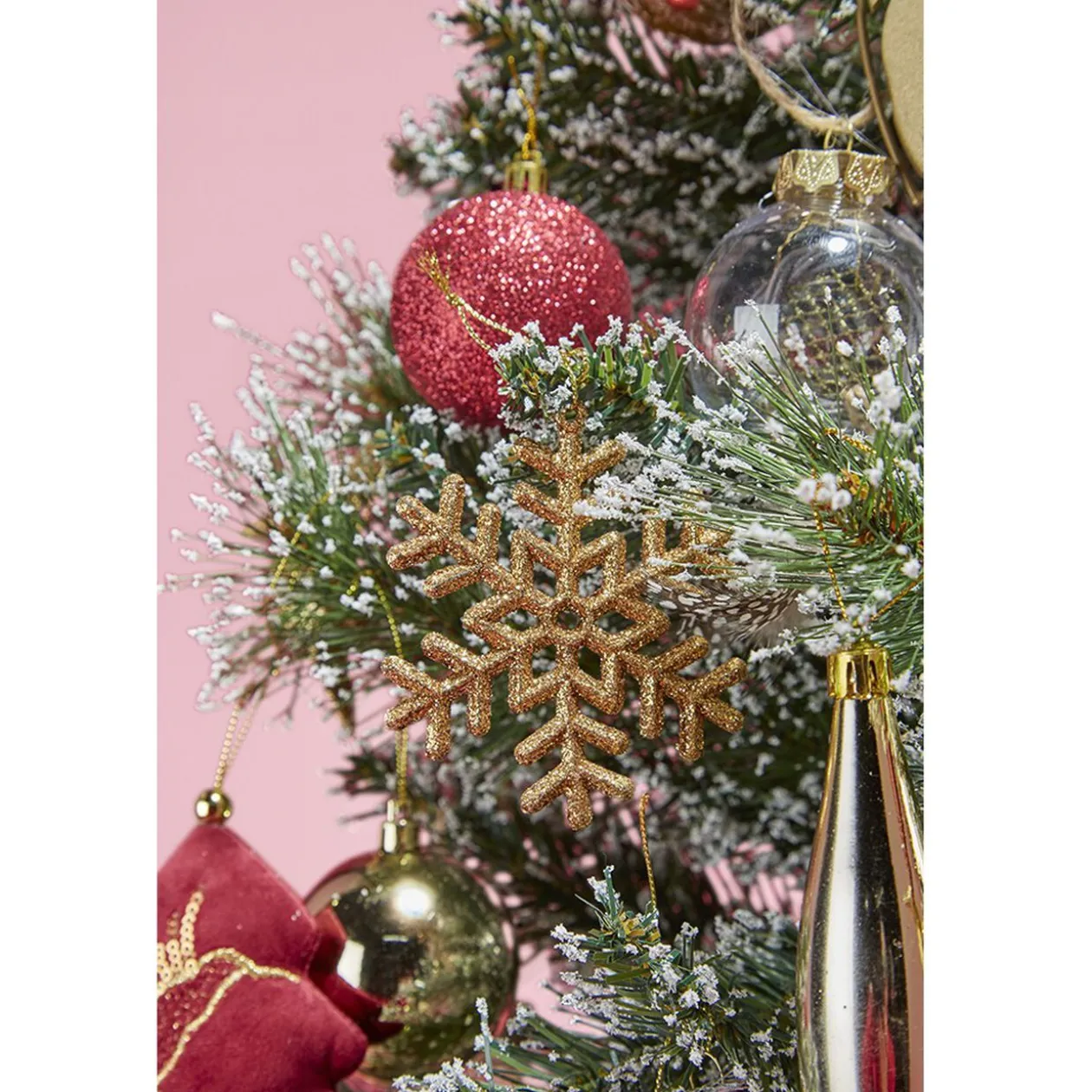 Suspension de Noël Flocon de neige noir ou doré