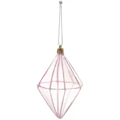 Suspension de Noël forme diamant pailleté