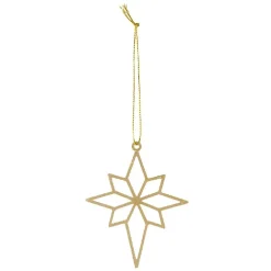 Suspension de Noël forme en métal doré