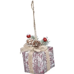 Suspension de Noël forme paquet cadeau