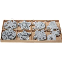 Suspension de noël forme pailletée x24