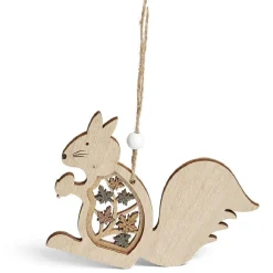 Suspension de Noël forêt en bois ajouré H10cm - 4 modèles