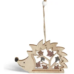 Suspension de Noël forêt en bois ajouré H10cm - 4 modèles