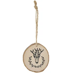 Suspension de Noël mini rondin de bois