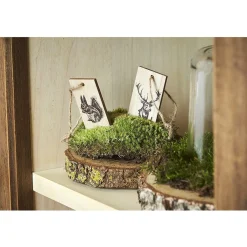 Suspension de Noël plate motif animal