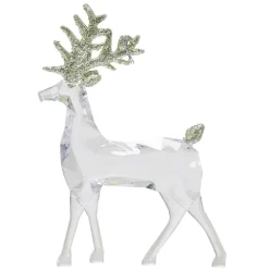 Suspension de Noël renne transparent et pailleté