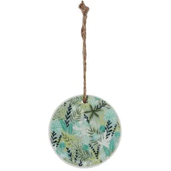 Suspension de Noël ronde en céramique design nature Scandinave